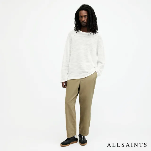 【ALLSAINTS】DRAX 純棉縫線紋理長袖T恤 MD521Z(常規版型)