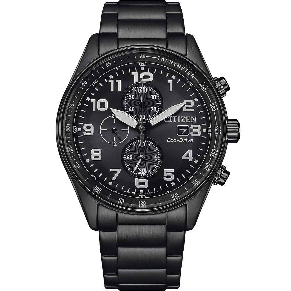 【CITIZEN 星辰】Chronograph 光動能計時腕錶 43mm 新年禮物 交換禮物(CA0775-79E)