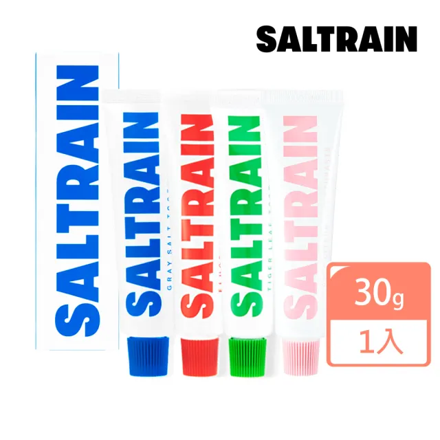 【SALTRAIN】灰鹽牙膏 30g 多款可選(經典薄荷/低氟淨護/積雪草修護/清恬香檸 專櫃公司貨)