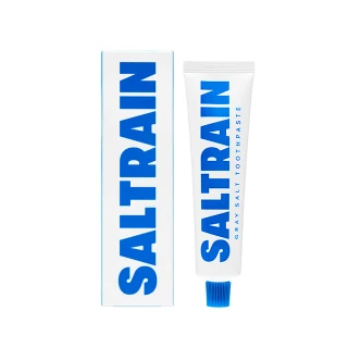 【SALTRAIN】經典薄荷灰鹽牙膏-藍 180g(清新小藍友 無氟護齦 潔淨清涼 專櫃公司貨)