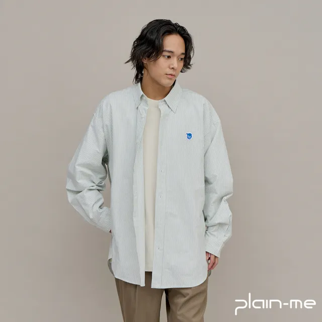 【plain-me】小Plogo長袖牛津襯衫 PLN3330-241(男款/女款 共3色 襯衫 休閒長袖上衣)