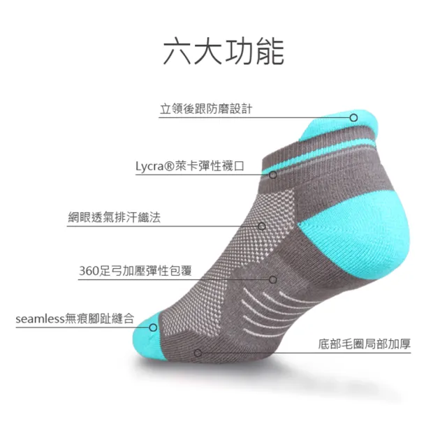 【Waken】純棉透氣網眼足弓機能襪(運動襪/襪子/足弓襪/機能襪/踝襪/手工級對目/船型襪)