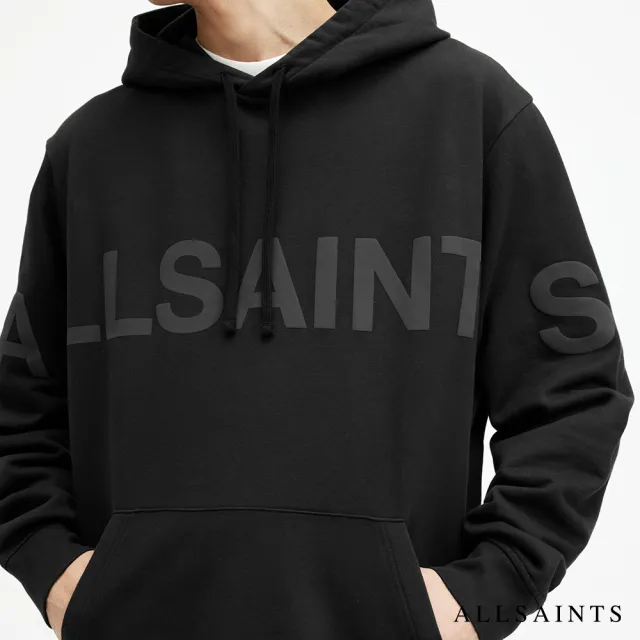 【ALLSAINTS】BIGGY 重磅寬鬆純棉LOGO 連帽衛衣(寬鬆版型)