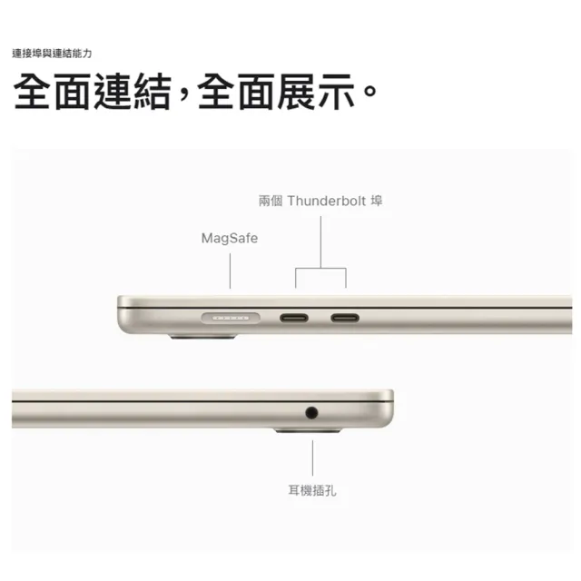 【Apple】MacBook Air 15.3吋 M3 晶片 8核心CPU 與 10核心GPU 8G/256G SSD