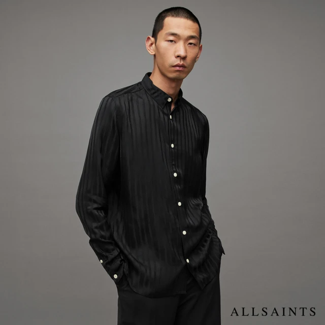 【ALLSAINTS】AURIGA 俐落條紋長袖襯衫 MS165Z(舒適版型)