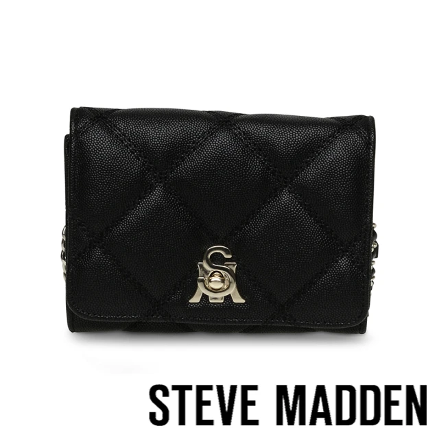 STEVE MADDEN BTARI 菱格紋信封鍊條腰包(黑色)