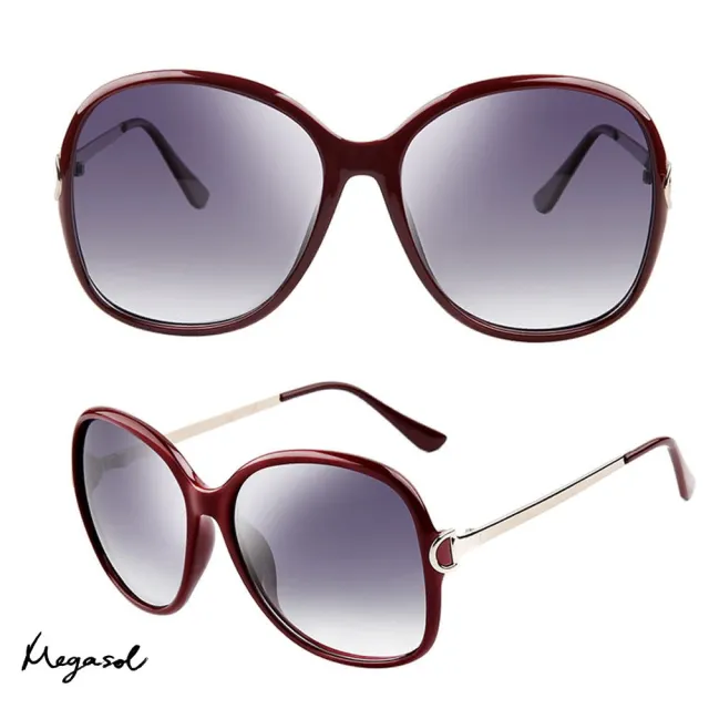 【MEGASOL】gucci設計師同款寶麗萊UV400偏光太陽眼鏡(MS9217-送禮禮品)