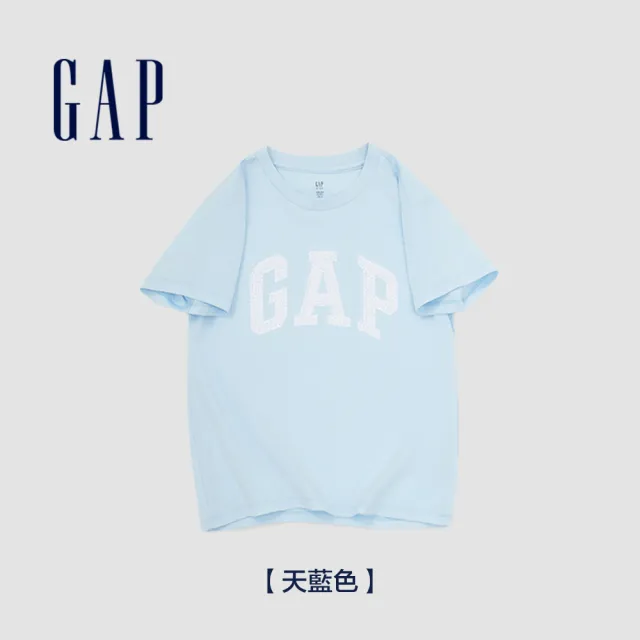 【GAP】女童裝 Logo純棉趣味圓領短袖T恤-多色可選(890374)
