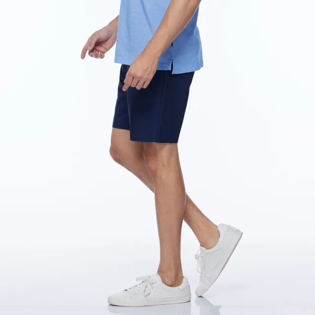 【NAUTICA】男裝 經典素面休閒短褲(藍色)