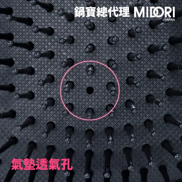 【MIDORI 美多莉】高風速溫控負離子吹風機-氣墊按摩梳(MDR-1420PKYE)