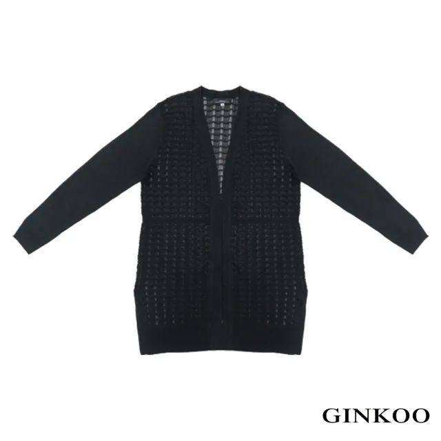 【GINKOO 俊克】針織長外套