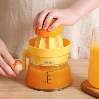 【Dagebeno荷生活】親子自製果汁手動式水果榨汁機 橙類水果檸檬擠壓榨汁杯(1入)