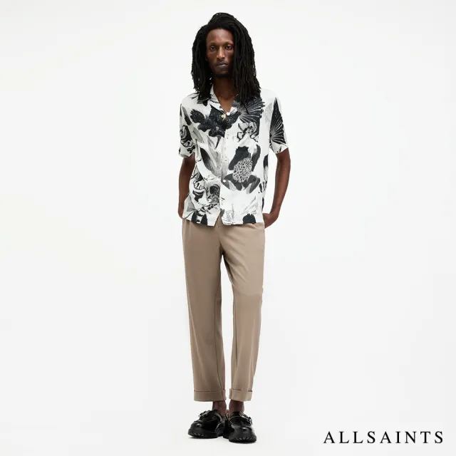 【ALLSAINTS】FREQUENCY 人造絲寬鬆短袖夏威夷手繪花卉印花襯衫 MS064Y(舒適版型)