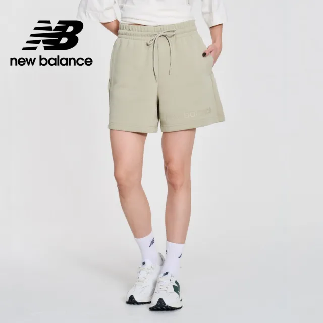 【NEW BALANCE】NB 挺版太空棉短褲_女性_綠色_WS41550OVN(美版 版型偏大)