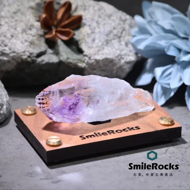 【SmileRocks 石麥】紫鈦晶原礦 No.043250435(附SmilePad 6X9底板)
