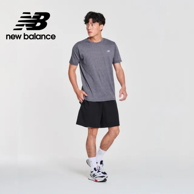 【NEW BALANCE】NB 鬆緊抽繩棉質短褲_男性_黑色_MS41520BK(美版 版型偏大)