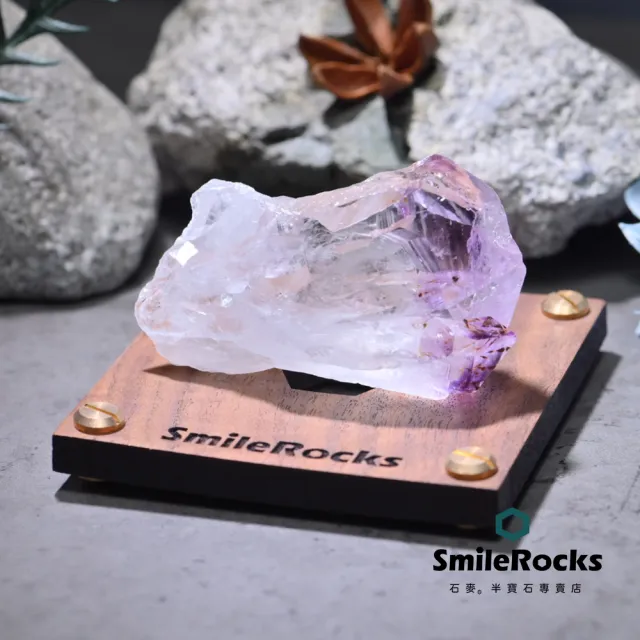 【SmileRocks 石麥】紫鈦晶原礦 No.043250432(附SmilePad 9X9底板)