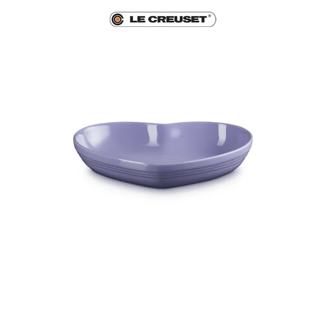 【Le Creuset】瓷器心型盤-中(薰衣草)