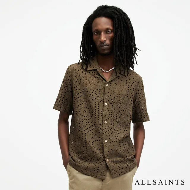 【ALLSAINTS】PUEBLO 寬鬆刺繡短袖夏威夷襯衫 MS503Z(舒適版型)