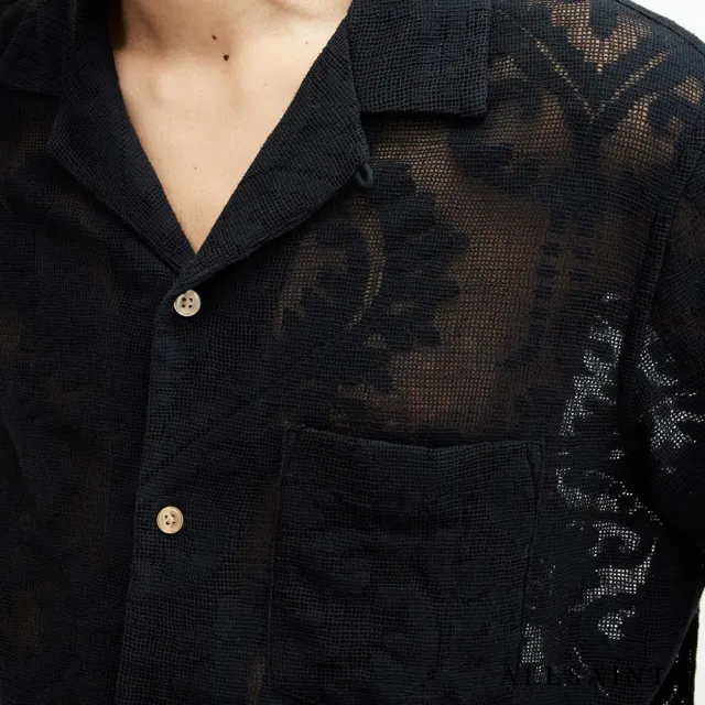 【ALLSAINTS】CERRITO 寬鬆鉤針透光短袖夏威夷襯衫 MS501Z(舒適版型)