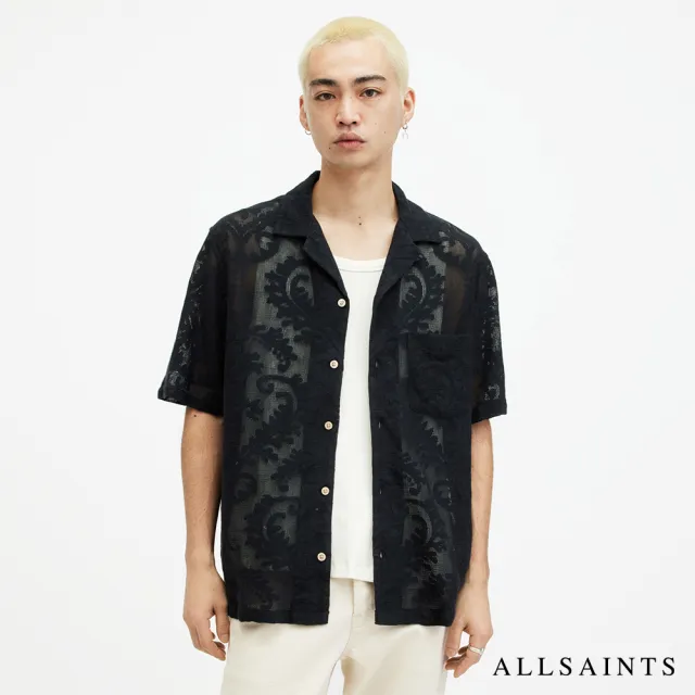 【ALLSAINTS】CERRITO 寬鬆鉤針透光短袖夏威夷襯衫 MS501Z(舒適版型)