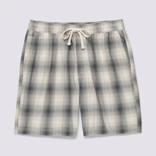 【VANS 官方旗艦】Range Plaid Loose 男女款灰色格紋短褲