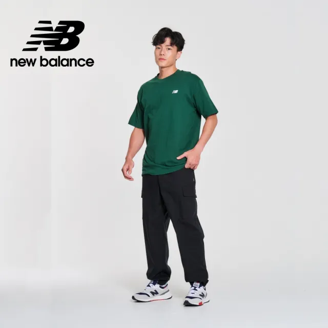 【NEW BALANCE】NB 圓領短袖上衣_男性_墨綠色_MT41509NWG(美版 版型偏大)