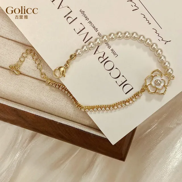 【Golicc】手鍊 絕美珍珠 輕奢經典(手環 首飾 飾品 禮物 週年慶 滿額贈)