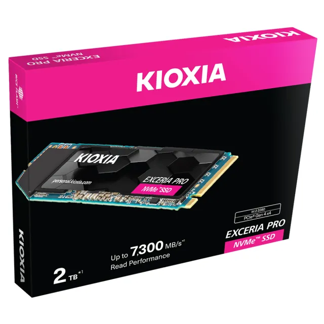 【KIOXIA  鎧俠】Exceria Pro SSD M.2 2280 PCIe NVMe 2TB Gen4x4(LSE10Z002TG8)