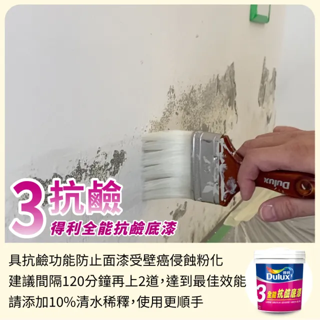 【得利】Dulux官方旗艦店★6坪 健康居乳膠漆+壁癌包組合(油漆 壁癌)