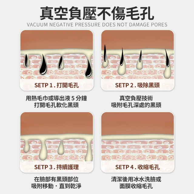 【HH】微晶吸頭 粉刺機 真空負壓 粉刺夾(深層清潔去黑頭粉刺)