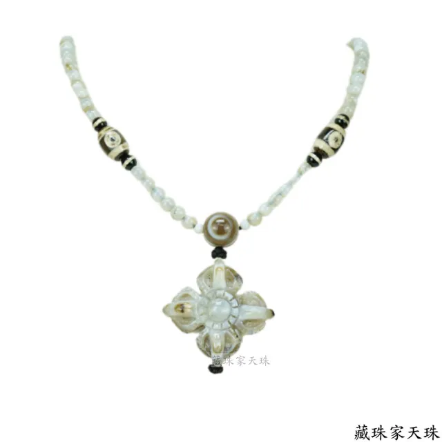 【藏珠家】精品42mm十字金剛杵天珠項鍊