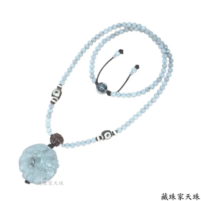【藏珠家】精品40mm天眼+龍拱珠天珠項鍊