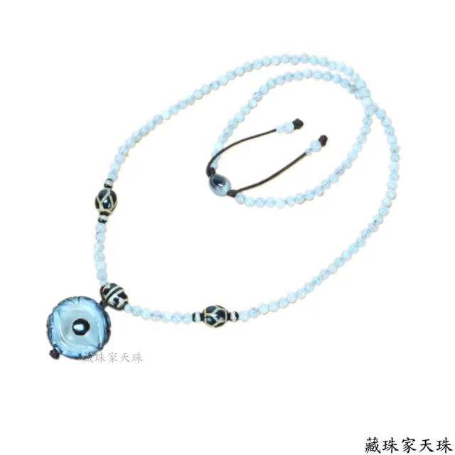 【藏珠家】30mm財咒天眼+智慧咒天眼天珠項鍊