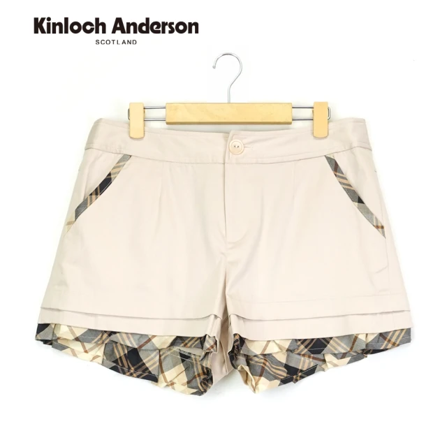 【Kinloch Anderson】經典俏麗格紋荷葉內襯短褲 金安德森女裝(KA0385203)