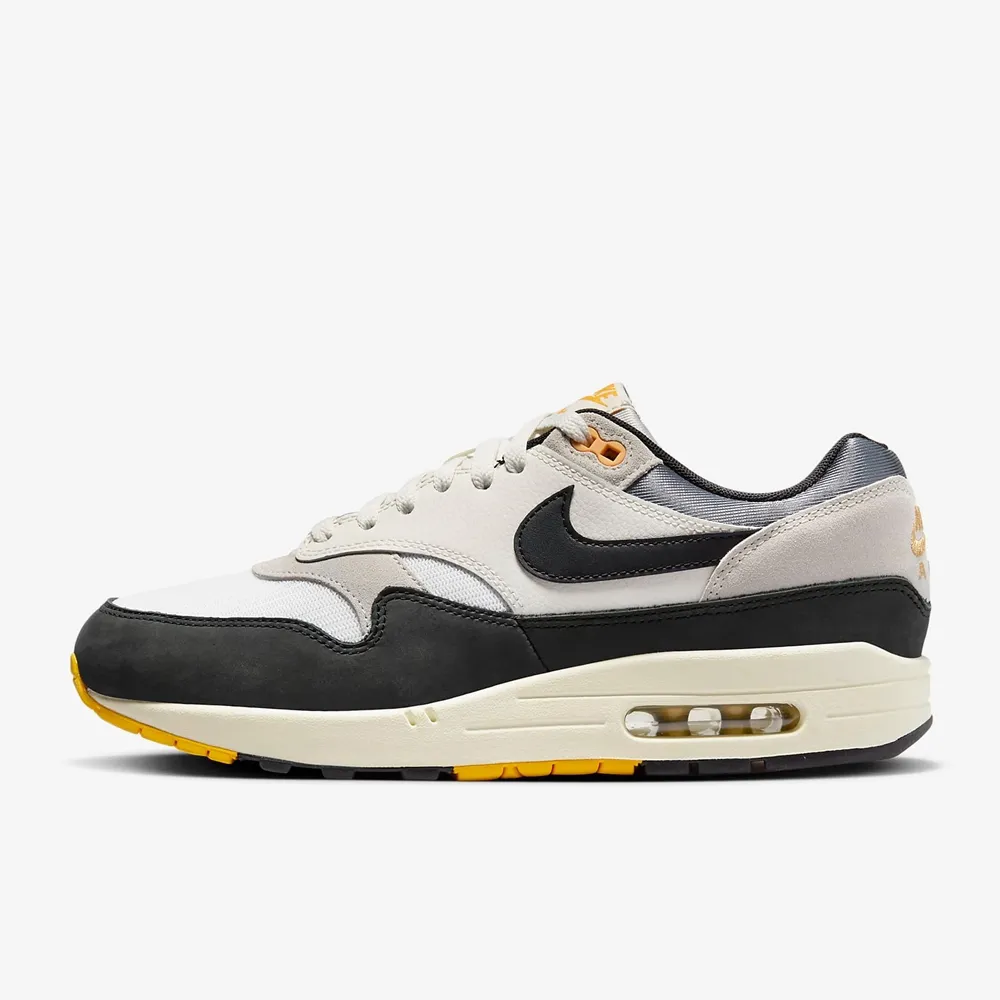 【NIKE 耐吉】AIR MAX 1 男款 運動鞋 休閒鞋 白黑黃(FN7487133)