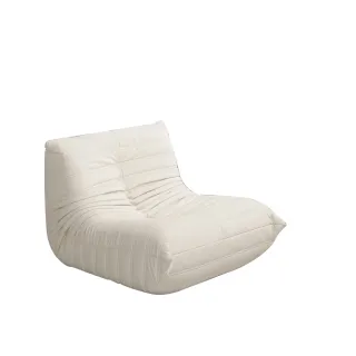 【H&D 東稻家居】L型懶骨頭和室休閒沙發椅-白色(TCM-09126)
