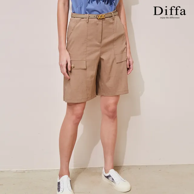 【Diffa】口袋設計短褲-女