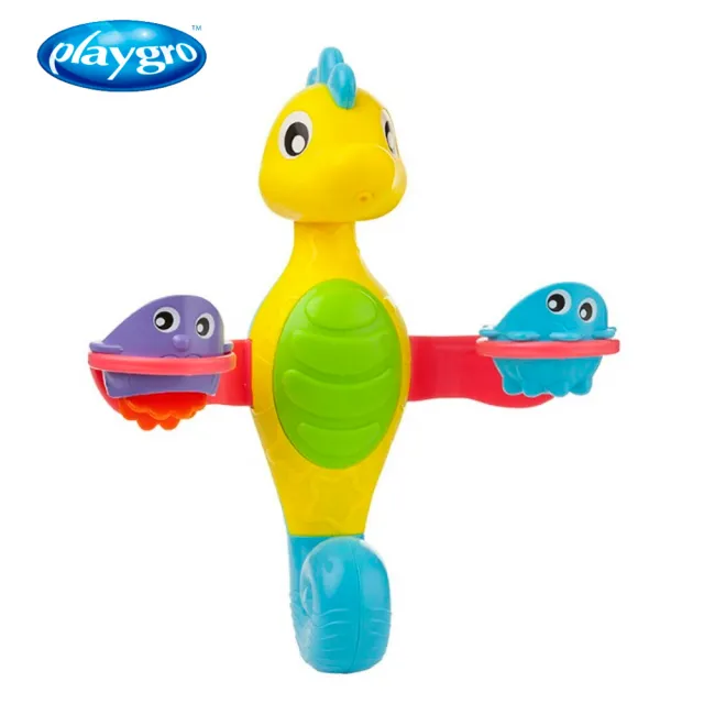 【Playgro 培高】噴水海馬洗澡玩具