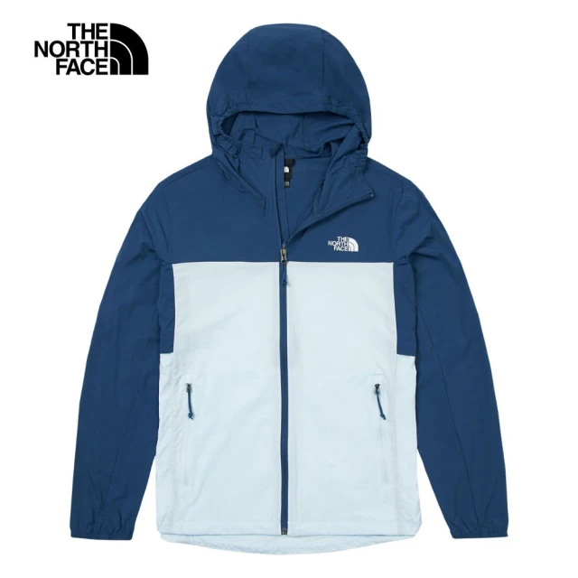 The North Face TNF 風衣外套 拼接涼感防曬 M SUN CHASE WIND JACKET - AP 男 藍(NF0A87VYTOU)