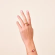 【Les Nereides】巴黎紀念品-米格魯與粉色水晶戒指