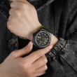 【BONEST GATTI】布加迪 綠色款 網格錶盤 皮革+橡膠組合錶帶 機械手錶(BG8701-B4)