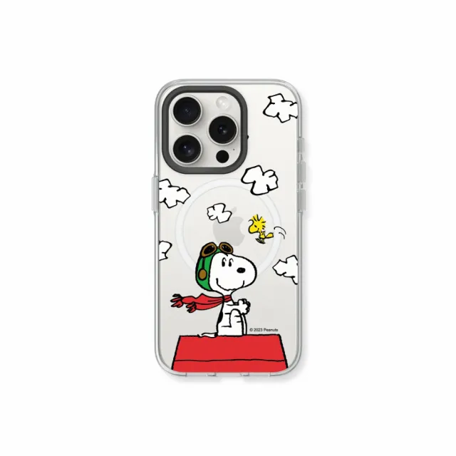 【RHINOSHIELD 犀牛盾】iPhone 12系列 Clear MagSafe兼容 磁吸透明手機殼/史努比-小小飛行員(Snoopy)