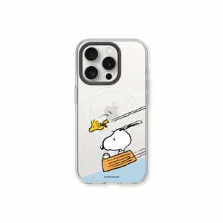 【RHINOSHIELD 犀牛盾】iPhone 13系列 Clear MagSafe兼容 磁吸透明手機殼/史努比-溜滑梯(Snoopy)