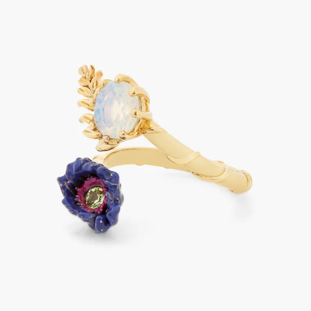 【Les Nereides】幻影之花-銀蓮花與水晶戒指