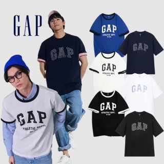 【GAP】男裝 Logo純棉印花圓領短袖T恤-多色可選(885846&892185)