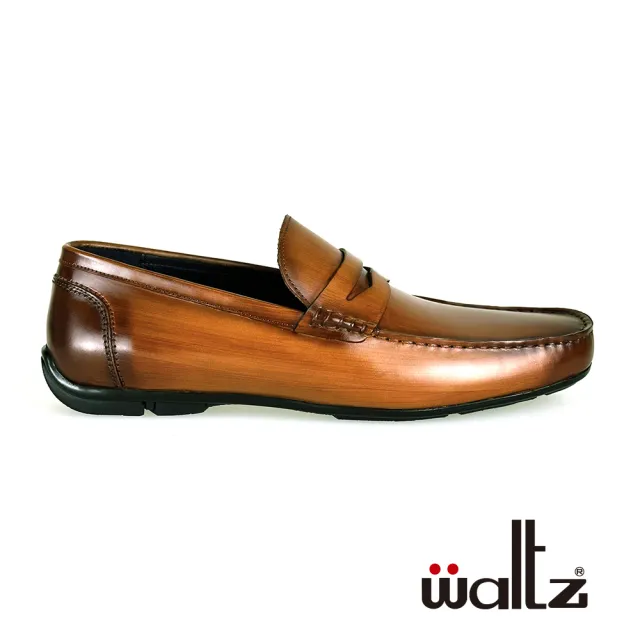 【Waltz】英倫 真皮樂福鞋 豆豆鞋 皮鞋(4W612127-06 華爾滋皮鞋)