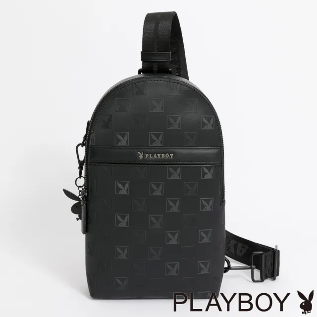 【PLAYBOY】單肩背包 Meaningful系列(黑色)
