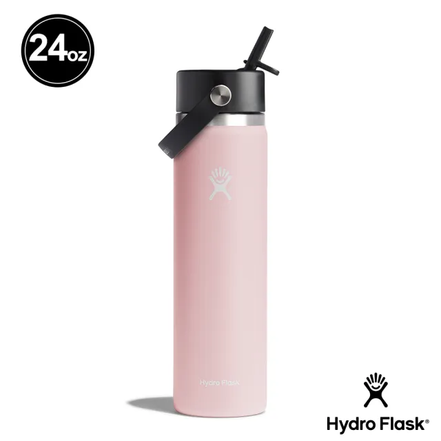 【Hydro Flask】24oz/709ml 寬口 吸管 真空 保溫瓶 針葉綠 櫻花粉 燕麥色(保溫 保冰 保冷 大容量 手搖杯)