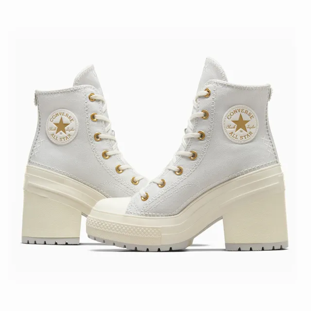 【CONVERSE】CHUCK 70 DE LUXE HEEL HI 高筒 休閒鞋 高跟鞋 厚底鞋 男鞋 女鞋 淺灰(A07551C)